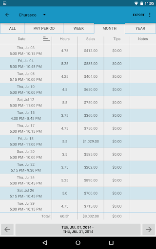 Work Log Pro screenshot