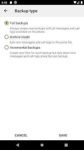 SMS Backup & Restore screenshot
