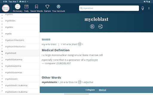 Dictionary - Merriam-Webster screenshot