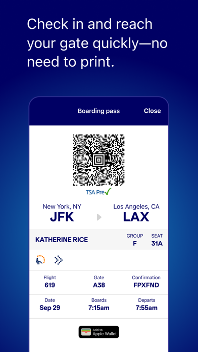 JetBlue - Book & manage trips screenshot