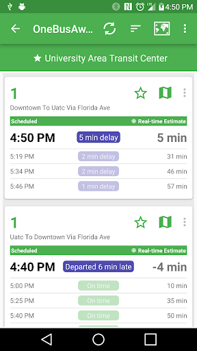 OneBusAway screenshot