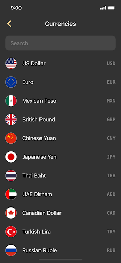 Currency converter offline screenshot