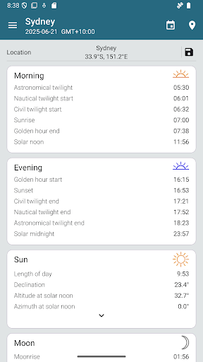 Sun Position: Sunrise/set PRO screenshot