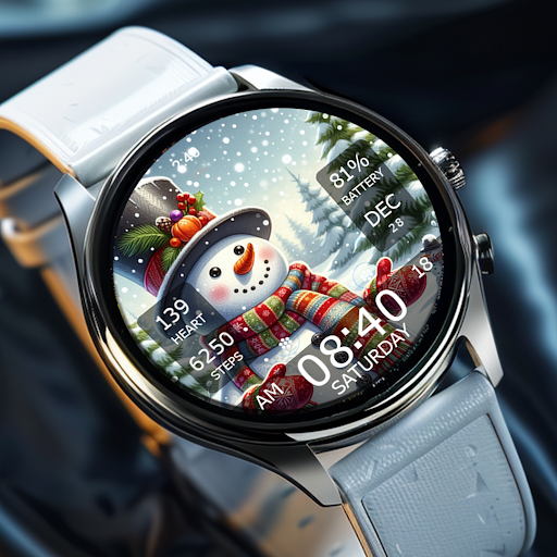Key WF55 Snowman Watch Face screenshot