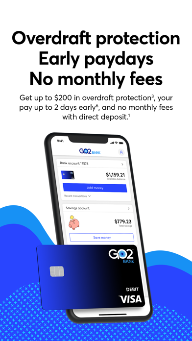 GO2bank: Mobile banking screenshot