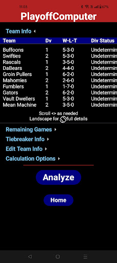 PlayoffComputer screenshot