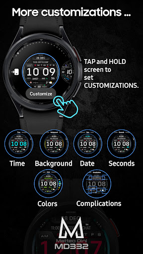 MD332 Digital watch face screenshot