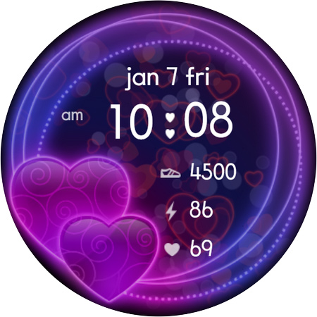 Sweet Hearts Watch Face screenshot