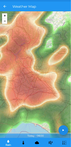 The Frog: Weather app screenshot