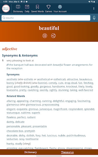 Dictionary - Merriam-Webster screenshot