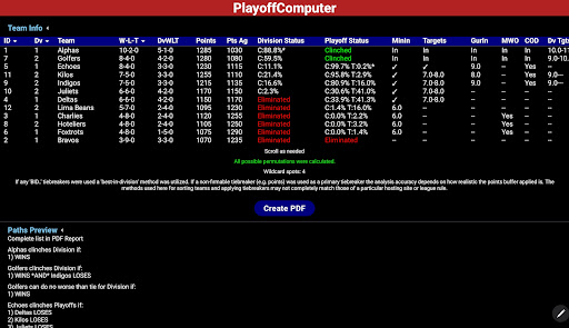 PlayoffComputer screenshot