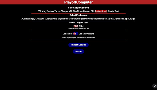 PlayoffComputer screenshot