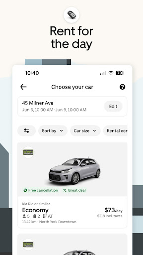 Uber - Request a ride screenshot