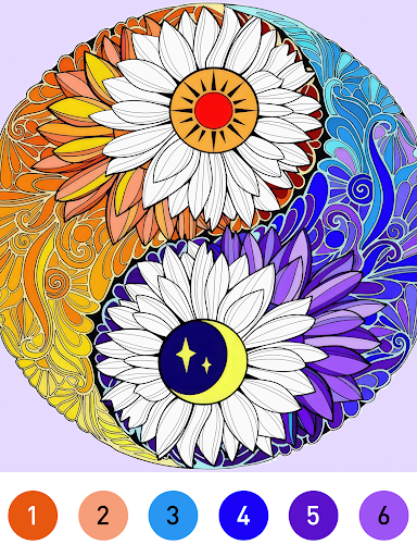 Mandala Color by Number Book screenshot