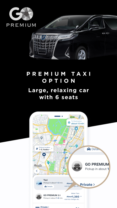 GO / Taxi app for Japan screenshot