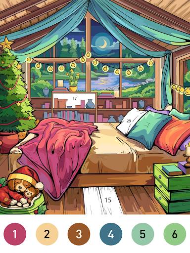 Interior Color by Number Book screenshot