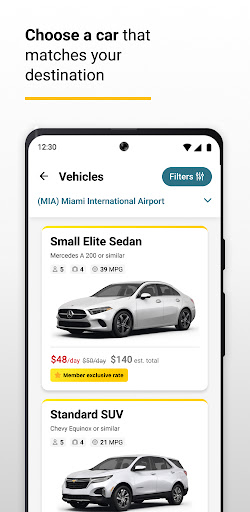 Hertz Rent-a-Car screenshot