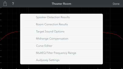 Audyssey MultEQ Editor app screenshot