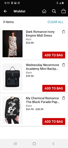 Hot Topic: Pop Culture Fashion screenshot