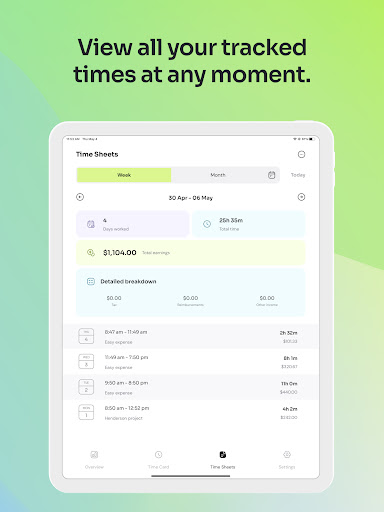 Time Clock: Easy Tracker screenshot