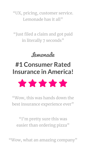 Lemonade Insurance screenshot