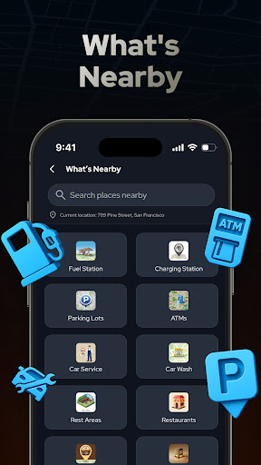 Radar, Speedometer, GPS, HUD screenshot