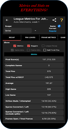 Premier Bowl Scorekeeper screenshot