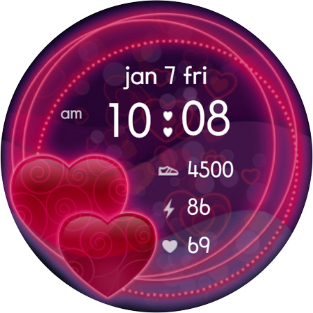 Sweet Hearts Watch Face screenshot