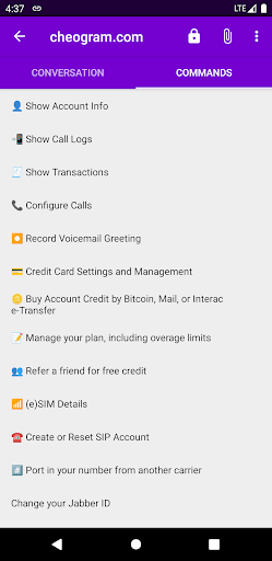 Cheogram (Jabber, Call, Text) screenshot