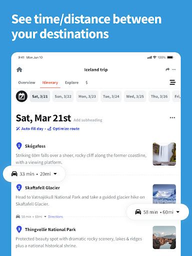 Wanderlog - Trip Planner App screenshot