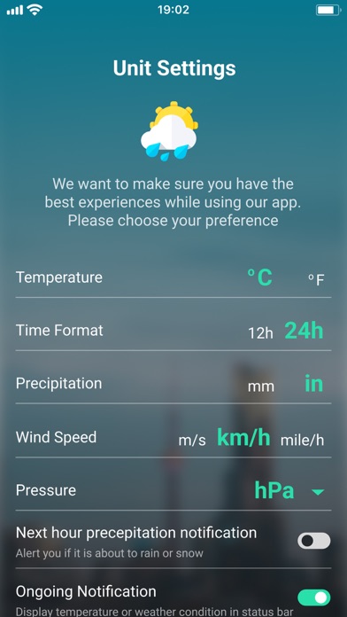 9Weather: Weather forecast screenshot