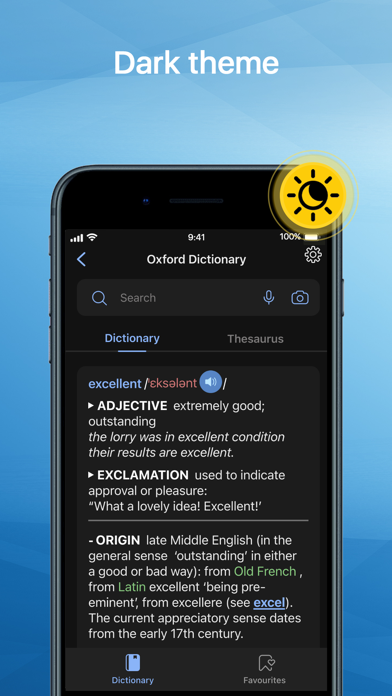 Oxford Dictionary & Thesaurus screenshot