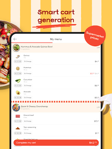 Jow - easy recipes & groceries screenshot