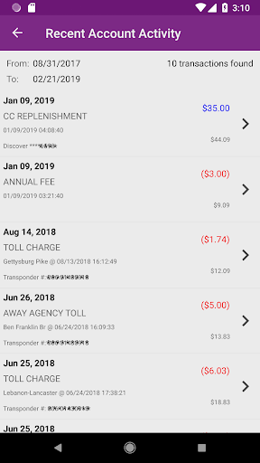PA Toll Pay screenshot