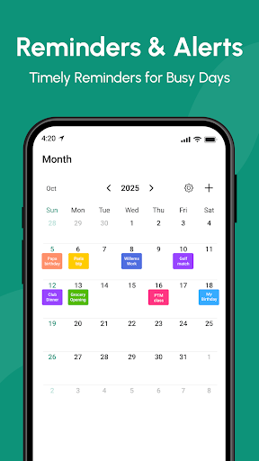 Calendar 2025 screenshot