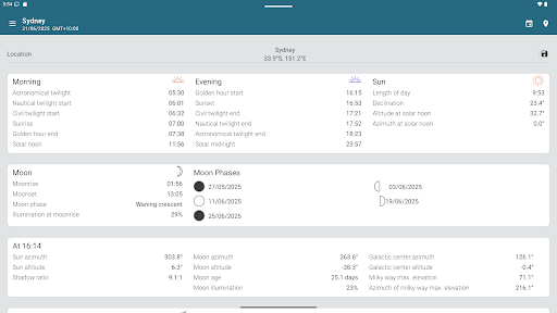 Sun Position: Sunrise/set PRO screenshot
