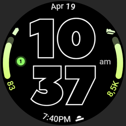 Outlined Watch Face