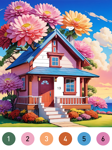 Fairytale Color by number game screenshot