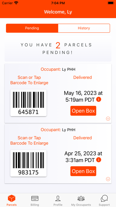Parcel Pending screenshot