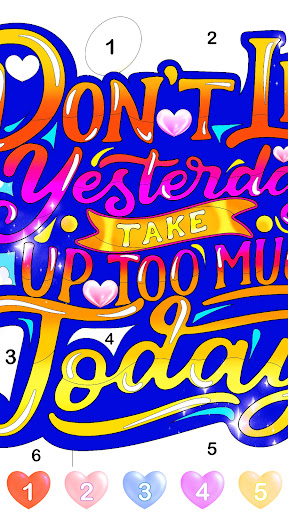 Graffiti Quote Color by number screenshot