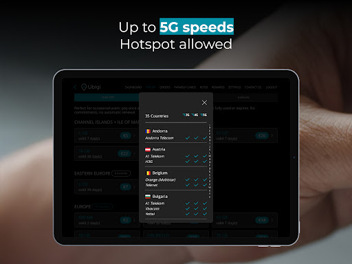 Ubigi: Travel eSIM & data plan screenshot