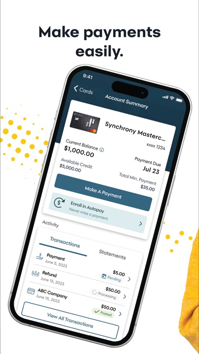 MySynchrony screenshot