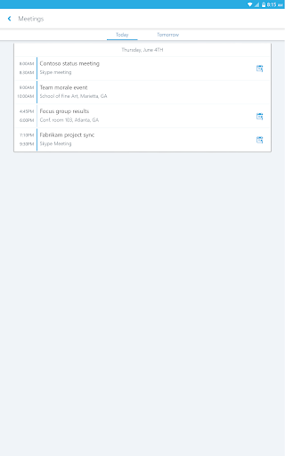 Skype for Business for Android screenshot