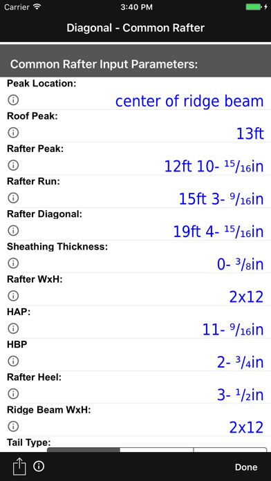 BuildCalc screenshot