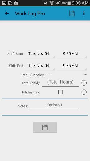 Work Log Pro screenshot
