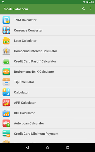 Financial Calculators Pro screenshot