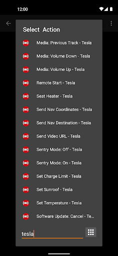 Bolt for Tesla - Tasker Plugin screenshot