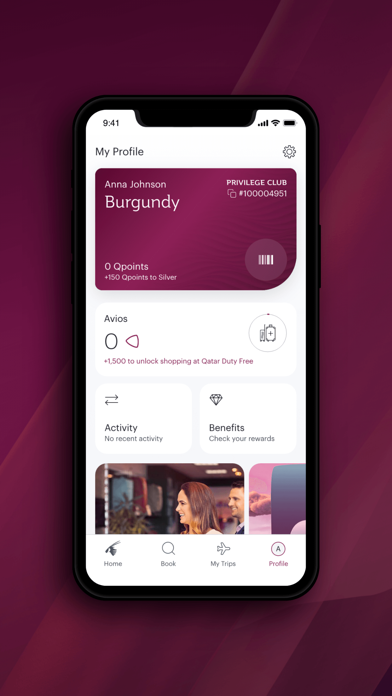 Qatar Airways screenshot