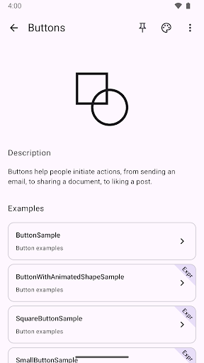 Compose Material Catalog screenshot