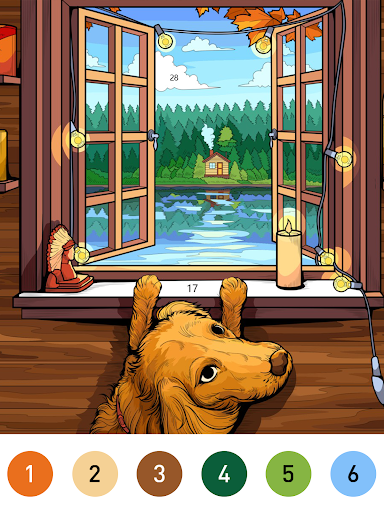 Interior Color by Number Book screenshot